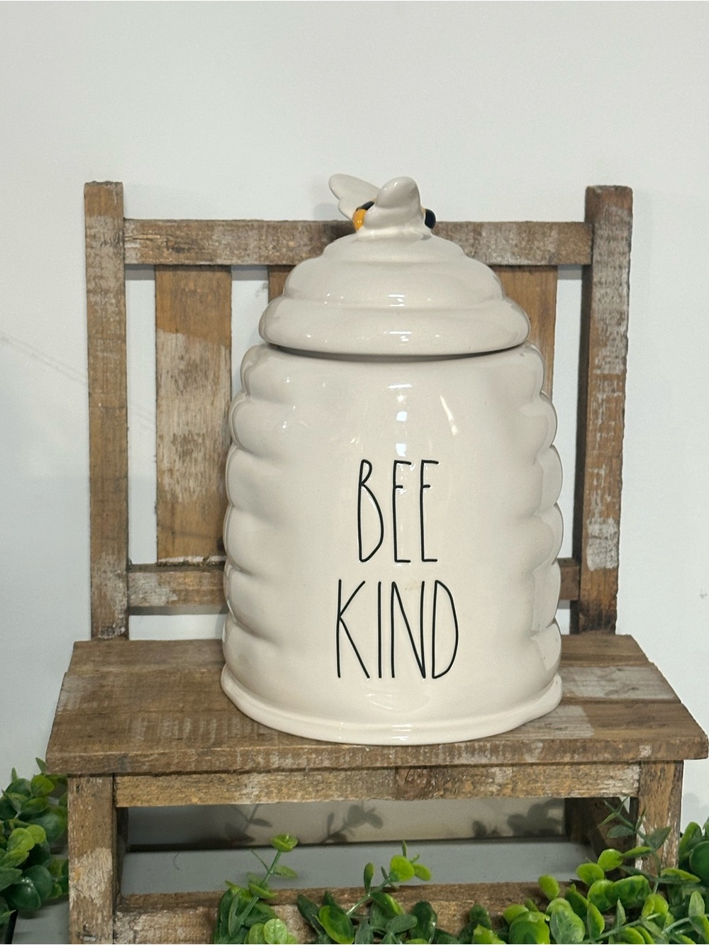 Rae Dunn Cream Bee Kind Bee Hive Cookie Jar